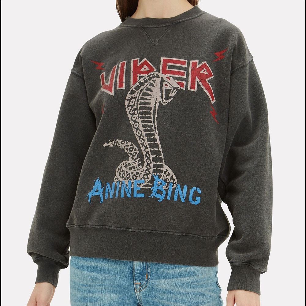 Anine Bing Cobra Snake Viper Sweatshirt